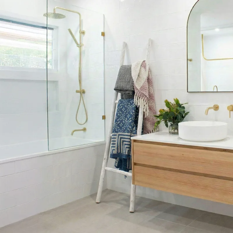 Large Kemu Legno Ladder 1.5m Whitewash Japan Style — foto 2
