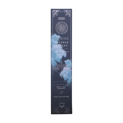 Bianco Sage Zodiac Gemstone Crystal Incenso - Sagittarius — foto 2