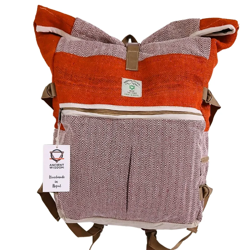 Hemp Trekking Rolling Backpack Sunset Arancia — foto 2
