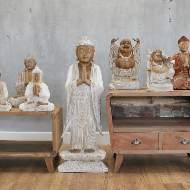 Hand Carved Buddha Statue 100 cm Welcome — foto 1