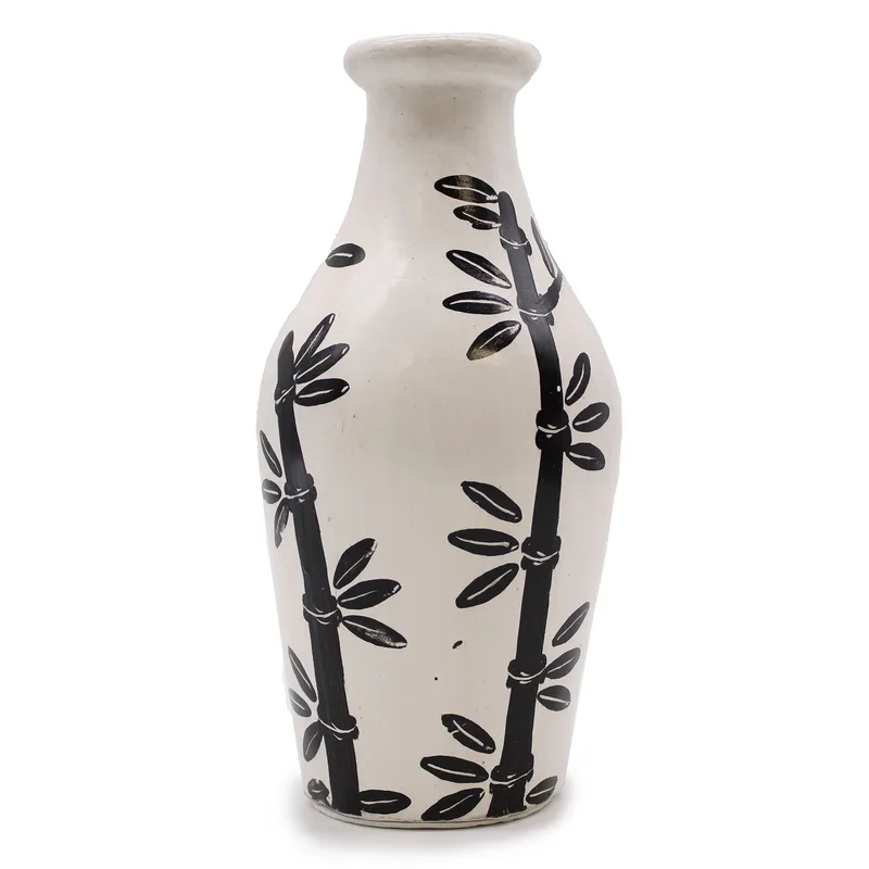 Bamboo Motif Shaped Vase Naturale