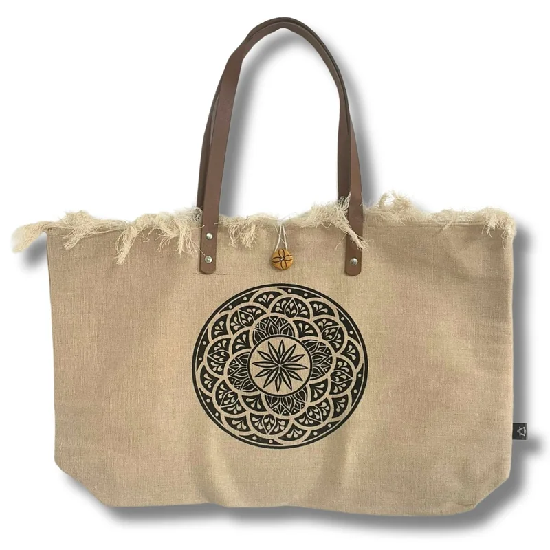 Naturale Tote Bag Leather Handle Mandala — foto 4