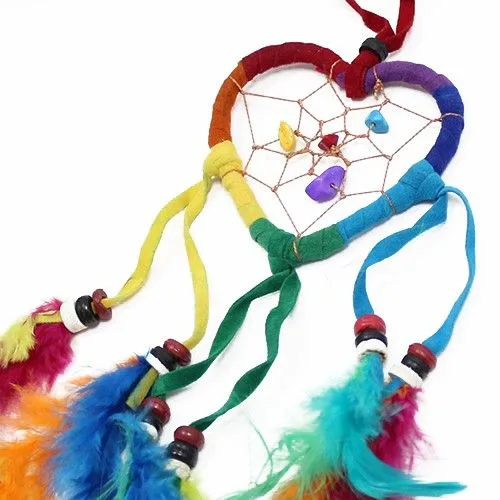 Bali Dreamcatcher Small Heart Rainbow — foto 2