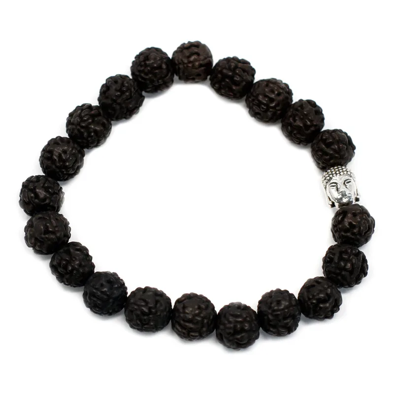 Rudraksha Buddah Bangle Mala - Dark — foto 4