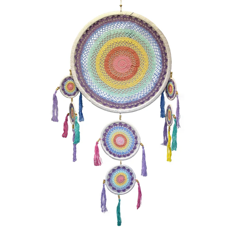 Large Dreamcatcher (55cm) - Pastel Rainbow — foto 5