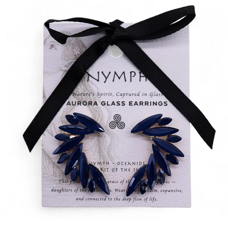 Royal Blu - Vintage Glass - Angel Wings - Earrings — foto 2