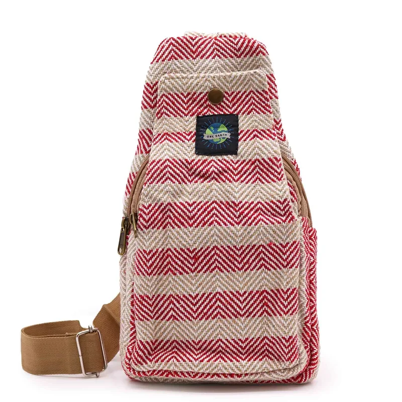 Corpo Cross Bag Naturale Cotton Tan & Pink