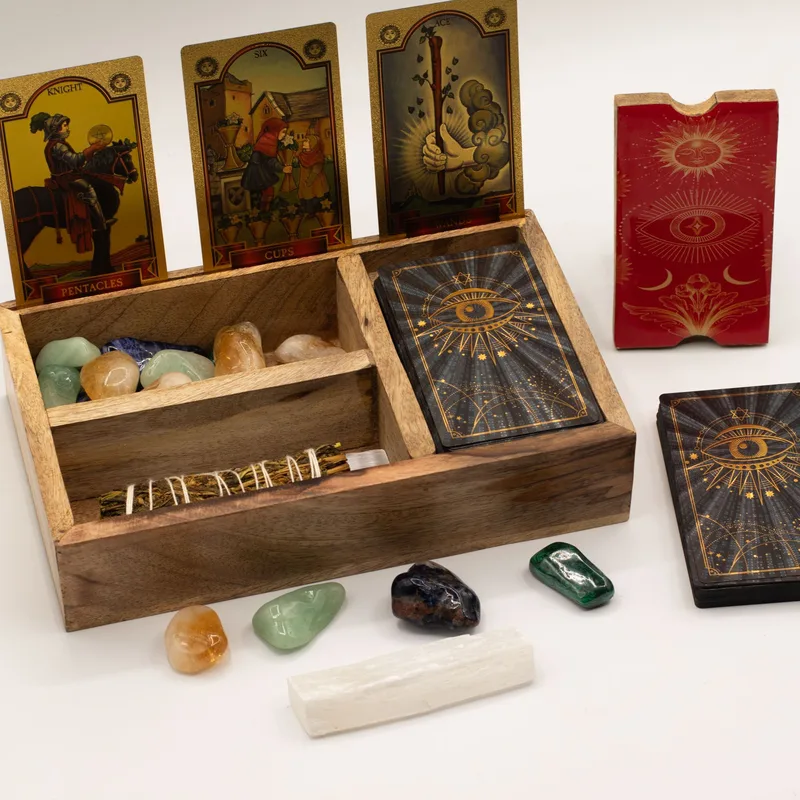 Three Section Tarot Scatola with Card Porta — foto 2