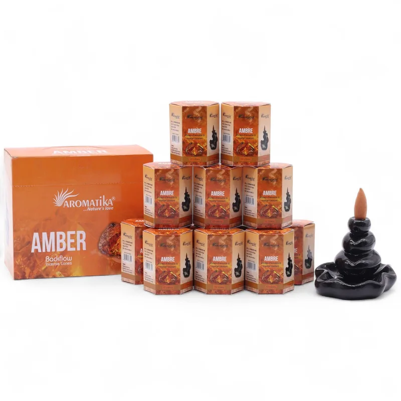 Pacchetto incenso backflow masala – Ambra (10 pezzi) — foto 6