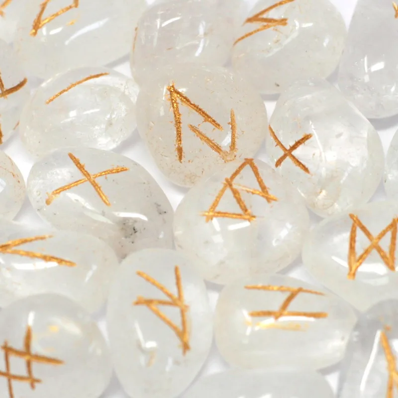 Indian Runes in Pouch Crystal