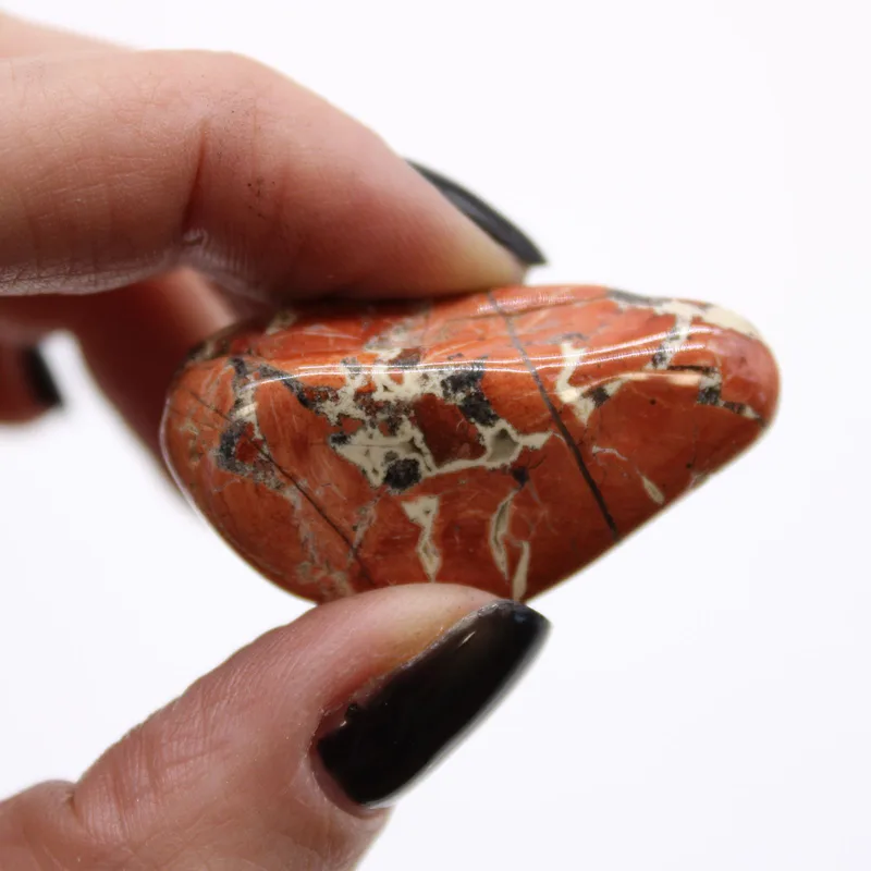 Bag of 12 Medium African Tumble Stones - Light Jasper - Brecciated — foto 1