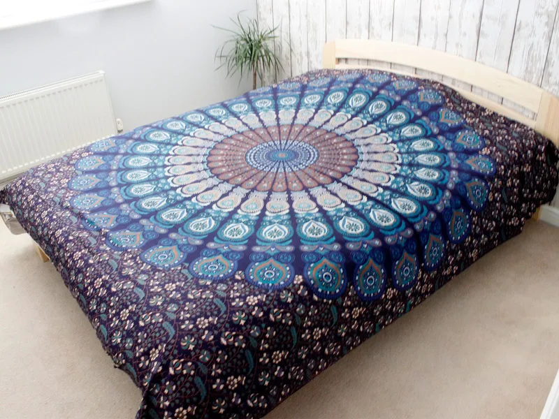 Double Cotton Bedspread + Wall Hanging Classic Mandala 230cm x 200cm — foto 1