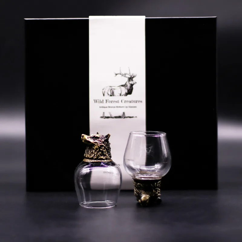 Gift Set of 6 Glasses (100ml) - Mystical Creatures - Antique Bronze — foto 4