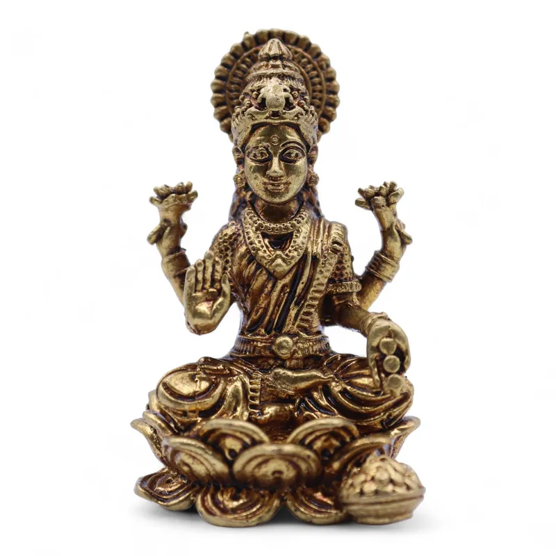 Brass Miniature Gods Laxmi 49mm — foto 2