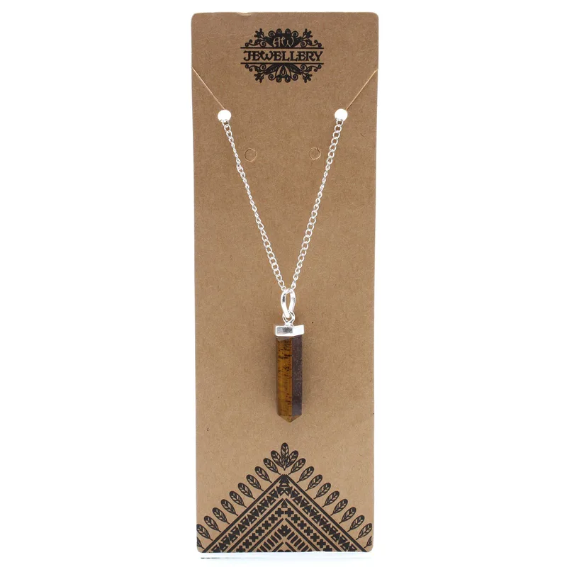 Gemstone Classic Point Pendant Tiger Eye — foto 1