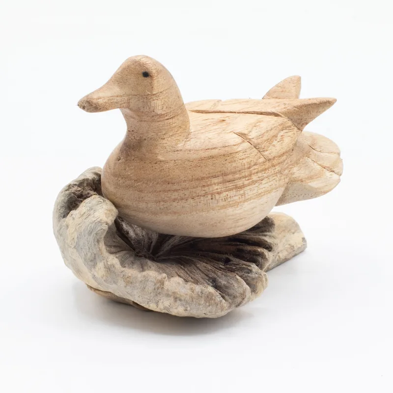 Fatto a mano Parasite Legno Art Carving - Selvatico Duck Resting — foto 1