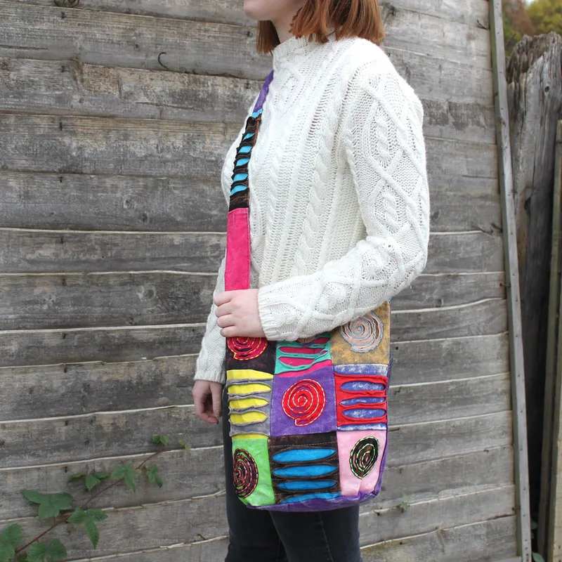 Ethnic Sling Bag Purple / Spiral — foto 1
