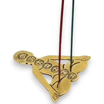 Oro Aluminum Seven Chakra Yoga Incenso Porta 12x12cm — foto 1