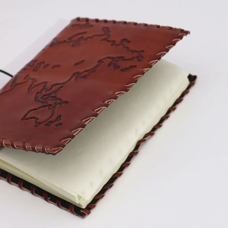 Travel Journal with wrap Light Tan 96 pages 17x13cm