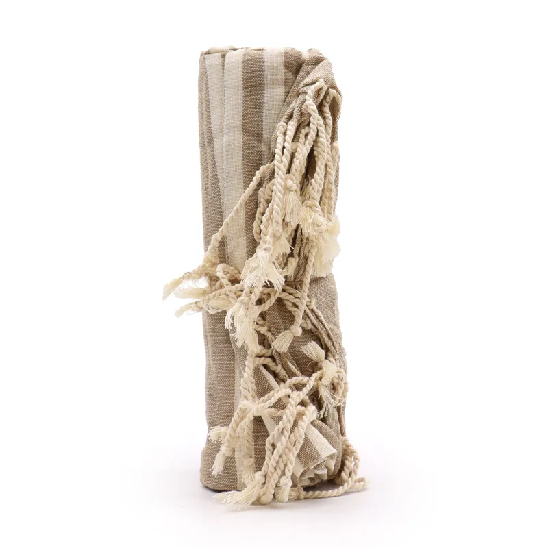 Cotton Pario Throw - 100x180 cm - Warm Sand — foto 2