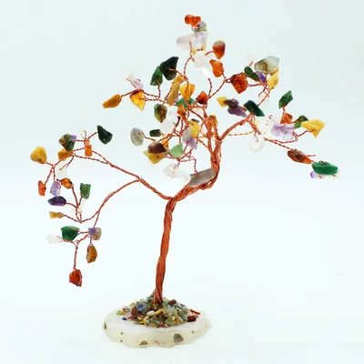 Lrg Gemstone Albero Multi Stones on Naturale Agate Base — foto 2