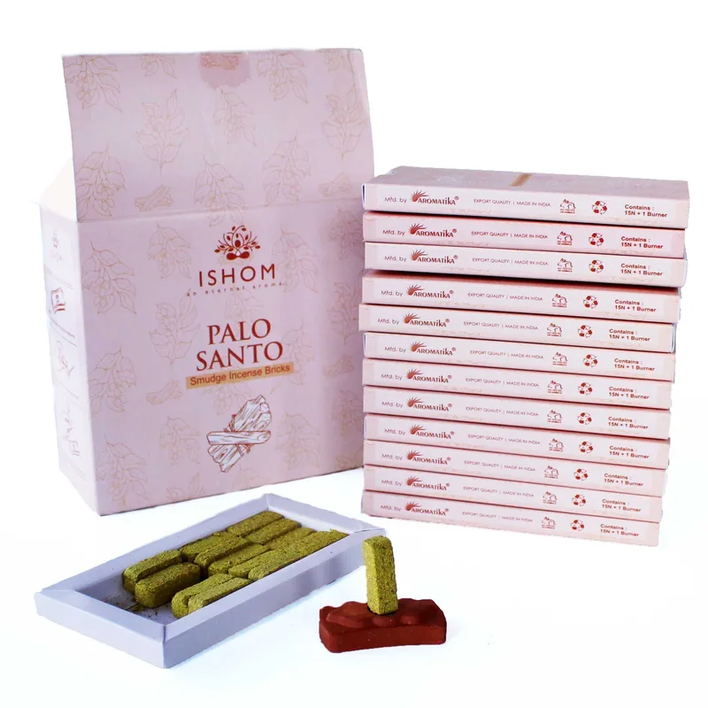 Pacchetto da 15 Blocchi di Incenso Naturale Palo Santo e Bruciatore — foto 1