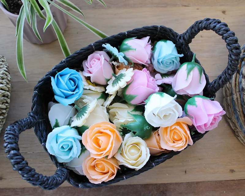Banana Leaf & Seagrass Square Basket- Set of 3 — foto 1