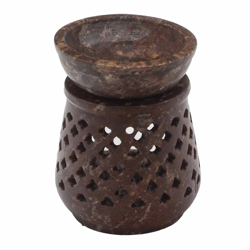 Small Soapstone Olio Bruciatore 8cm - Classic