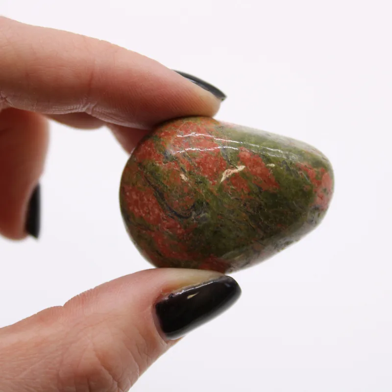 Bag of 6 Large African Tumble Stones - Unakite — foto 1