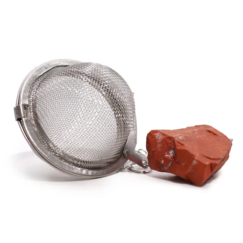 Raw Crystal Gemstone Tè Strainer - Red Jasper — foto 3