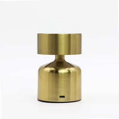 Touch Lamp - Flat Mushroom Bronze- USB (C) - Rechargable (400 Watt) — foto 4