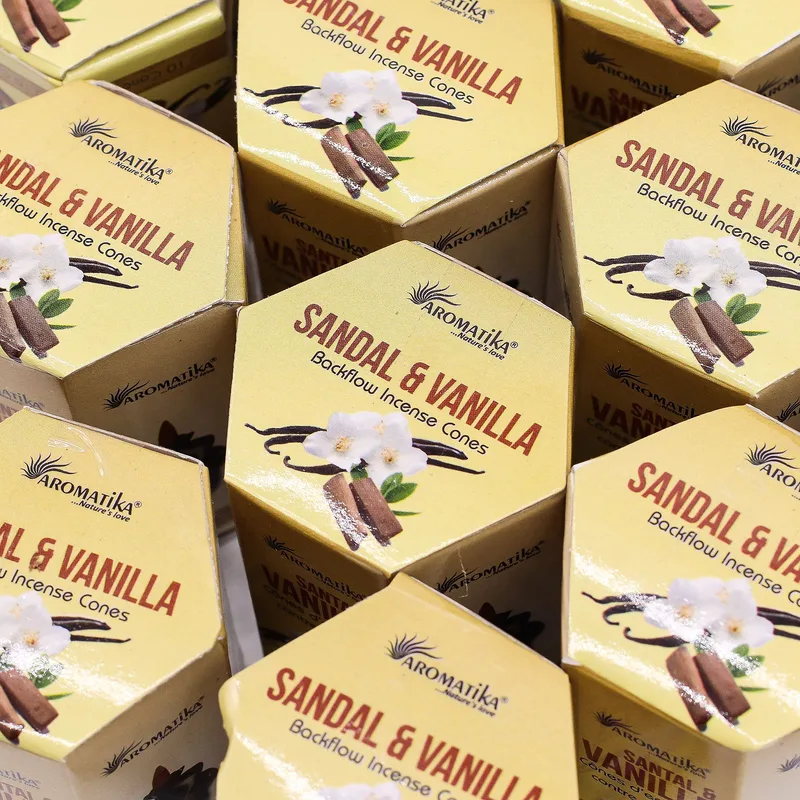 Masala Backflow Incenso pack of 10 Sandalwood & Vaniglia — foto 4