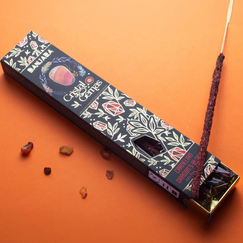 Banjara Cristal Gemas Incenso Sticks - Carnelian Dragon's Blood — foto 2