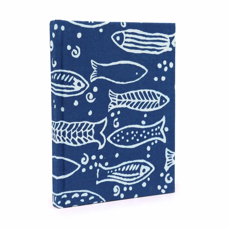 Quaderno a Coperta di Cotone 20x15 cm - 96 Pagine - Indigo Fish