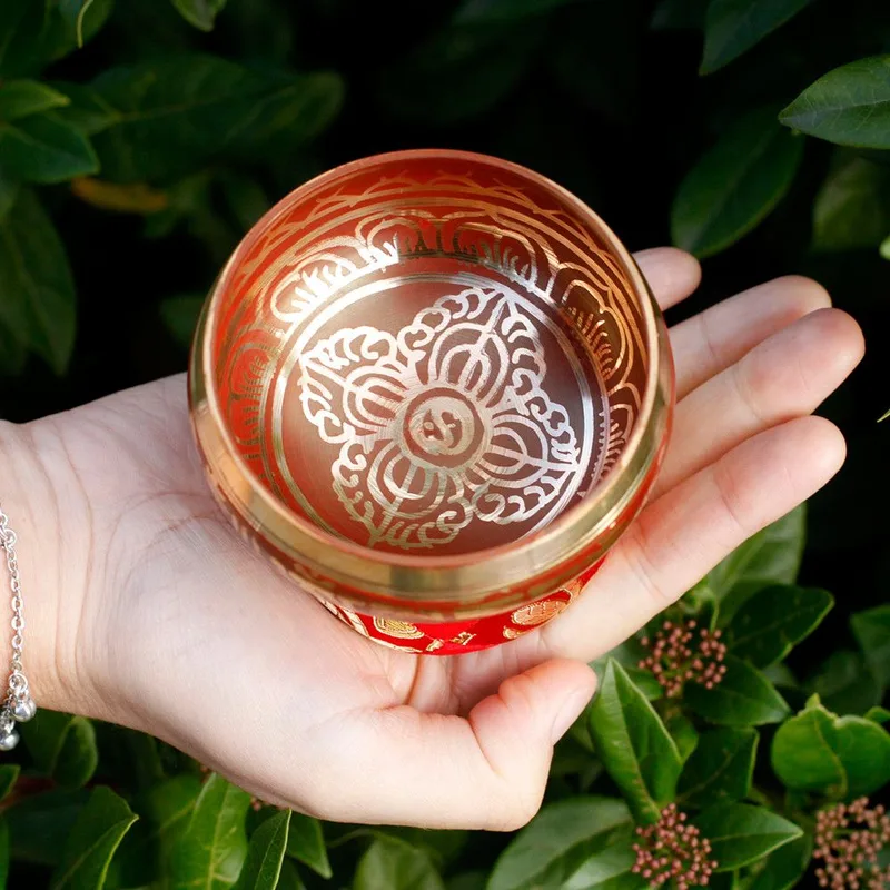 Mini Singing Bowl Gift Set Red — foto 5