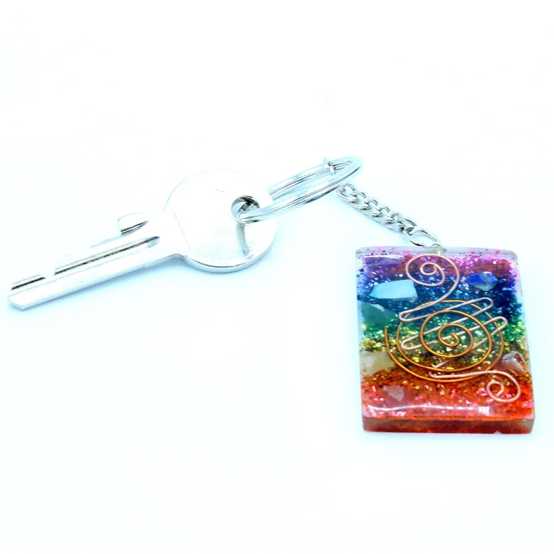 Orgonite Power Keyring Home Protect Copper and Chakra — foto 2