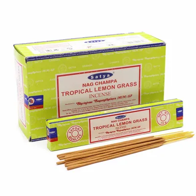 Satya Incenso Sticks 15g - Tropical Lemongrass — foto 2