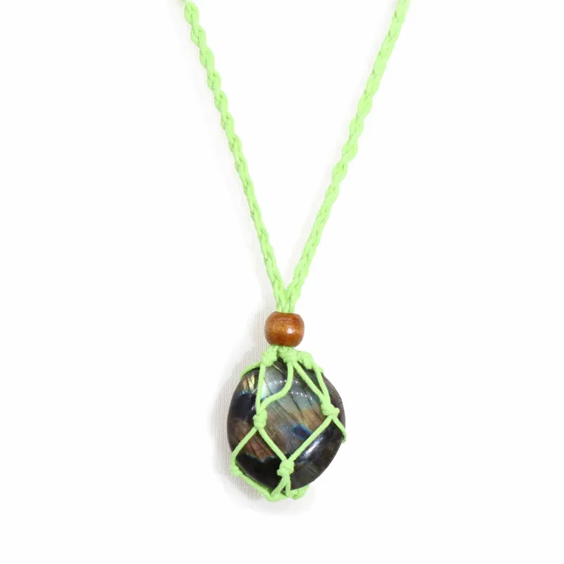 Crystal Gemstone Necklace Cord 45cm/18inch - Verde — foto 5