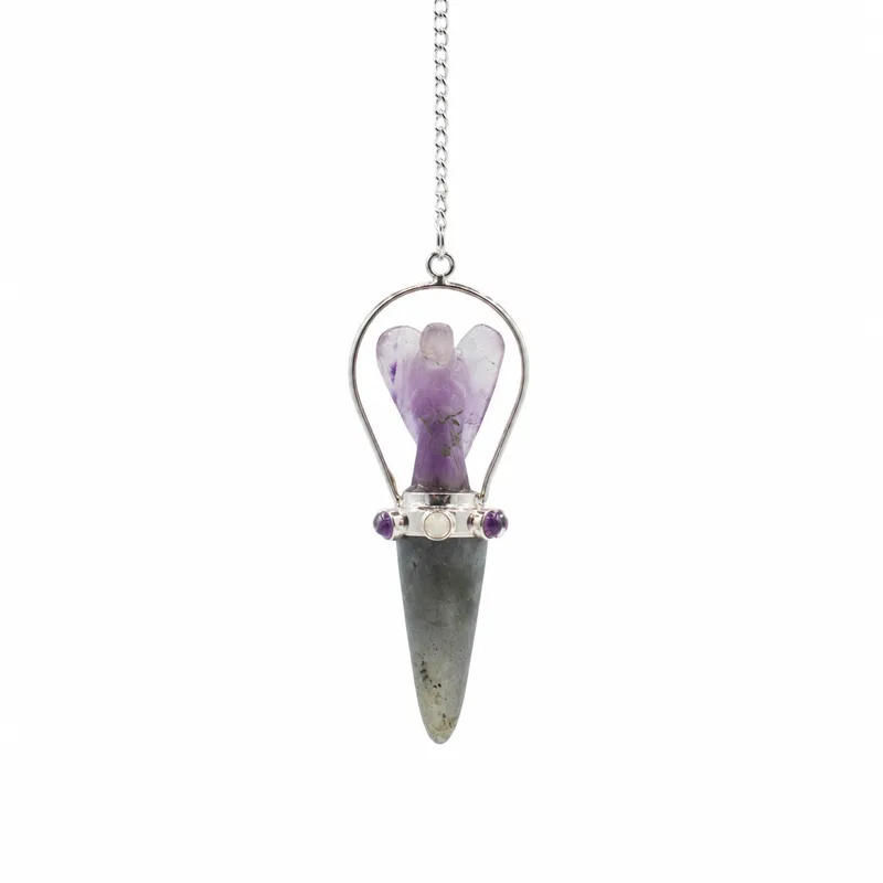Veilwalker Two Piece Angel Pendulum Chakra Band Labradorite & Amethyst
