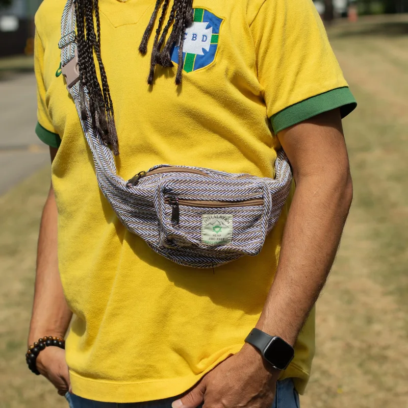 Cotton Hemp Style Belt Bag Blu — foto 1