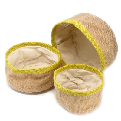 Set of 3 Naturale Jute Baskets Olive