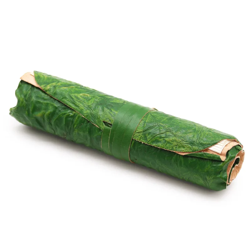 Rolled Leather Travel Notebook 96 pages Verde 21x15cm