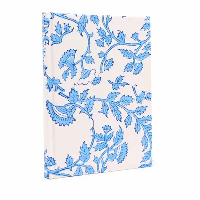 Cotton Bound Notebooks 20x15cm - 96 pages - Pale Blu Floral