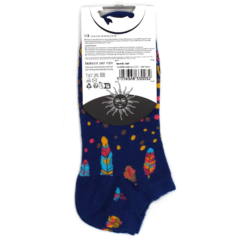 S/M Hop Hare Bamboo Socks Low (36-40) - Indian Feathers — foto 2