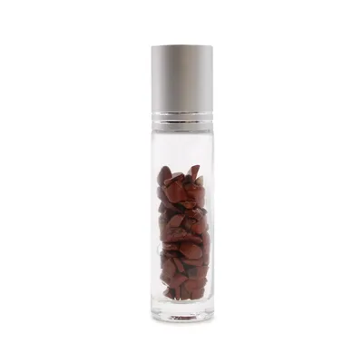 Gemstone Essenziale Olio Roller Bottle - Red Jasper - Argento Cap + Gemstone Roller Tip for 5ml Bottle - Red Jasper — foto 2