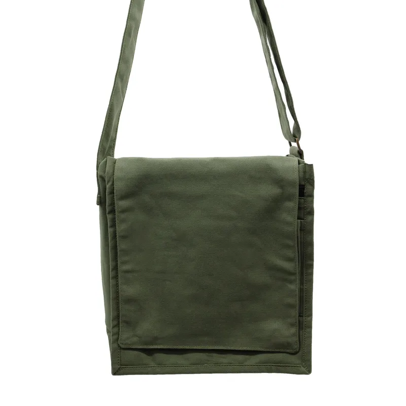 Borsa a tracolla in tela di cotone - Verde