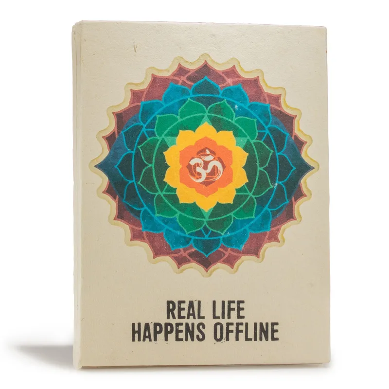 Lrg Lokta Inspiration Notebook (21x15cm) - 45 leafs - Real Life - inc bookmark — foto 4