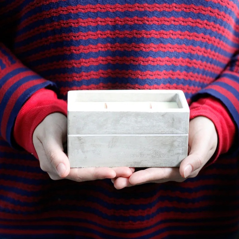 Large Concrete Soy Candela - Spiced South Sea Lime — foto 4
