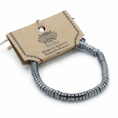 Bracciale Shamballa in Ceramica Magnetica Hematite - Cerchi — foto 1