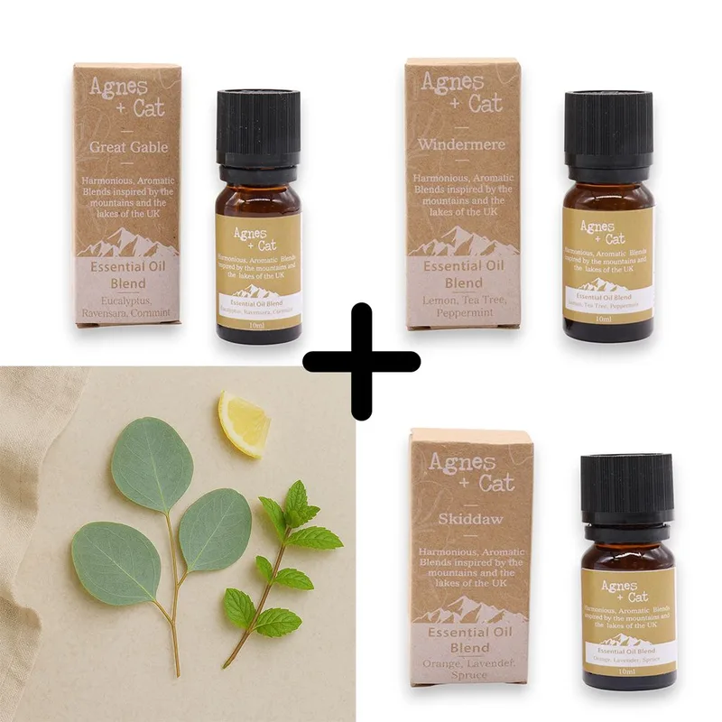 Agnes & Cat – Set "Breathe Easy" di 3 oli essenziali per miscele personalizzate — foto 6